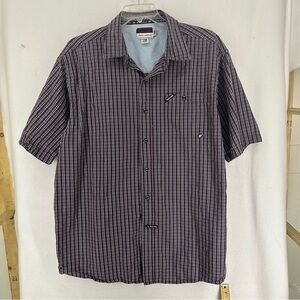 Ecko Unltd Short Sleeve Plaid Button Up Shirt Men’s 2XL Red